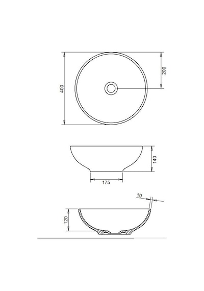 Toledo Çanak Lavabo 40cm Turavit Diğer