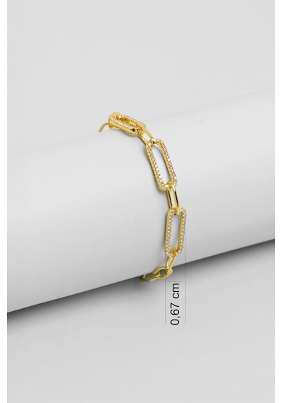 Modern Miras 18 Ayar Sarı Altın Kaplama 19 Cm Gümüş Bileklik Diğer