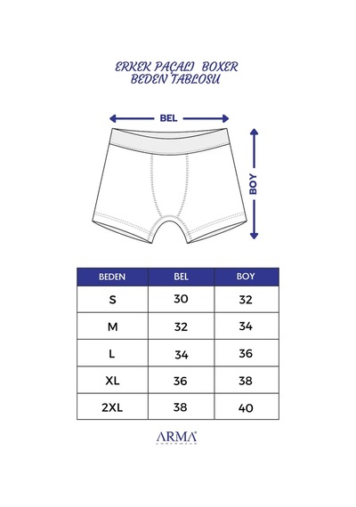 Terrien Özel Seri Günlük Çamaşır Giyim Hediye Erkek Paçalı Külot Boxer 6'lı Paket Beyaz %100 Pamuk Penye