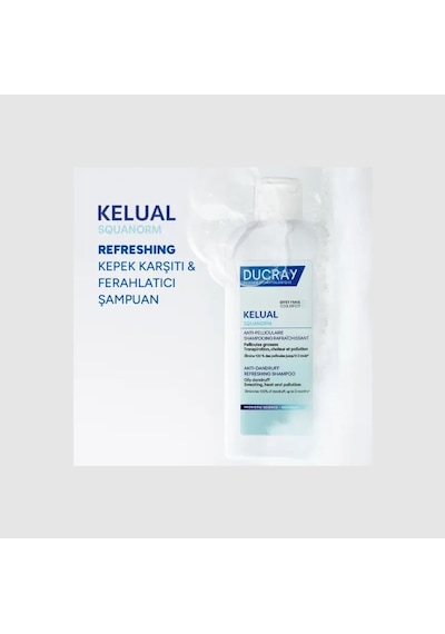 Kelual Squanorm Kepek Karşıtı & Ferahlatıcı Şampuan Kepekli - Yağlı