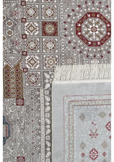 Saray Halı Safron Sf33a 120 Tarak Lüks Klasik Salon Halısı Özel Taban Dokulu Gri