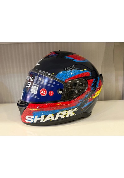 Kask Shark D-skwal 3 Speed-vıb Blue Red Blue Mavi/kırmızı
