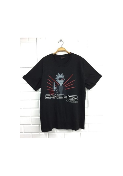 Stoned&Fame Unisex Siyah Rıck Baskılı T-shirt SIYAH Siyah