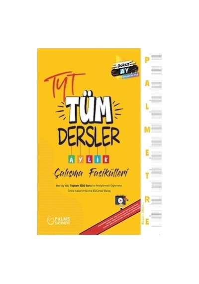 Palme Yayınevi TYT Palmetre Tüm Dersler Aylık Çalışma Fasikülleri