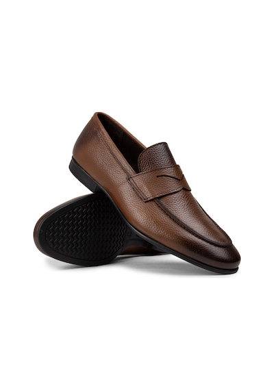 Deery Hakiki Deri Taba Rengi Erkek Loafer Ayakkabı - 01988mtbac01 Taba