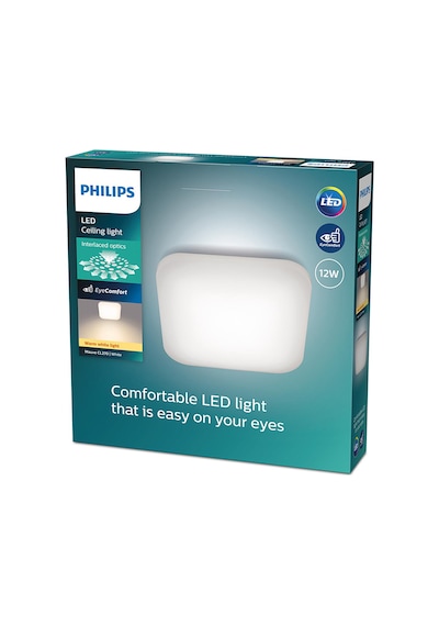 Philips Mauve Kare Plafonyer 12w 2700k Beyaz