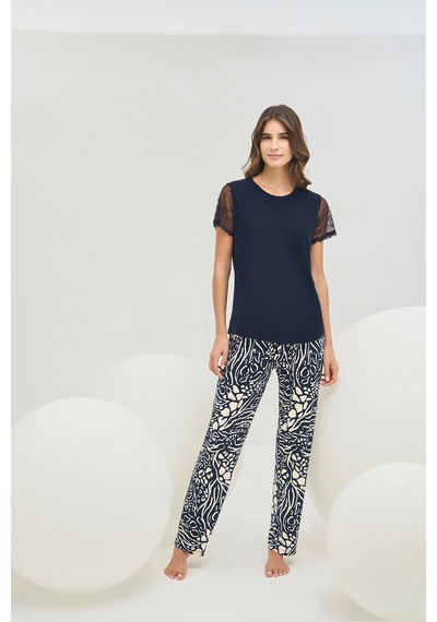 Sevim 16713 Kadın Pijama Takım Lacivert