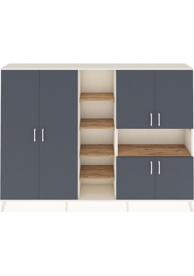 Arges Dolap 13 Raflı 6 Kapaklı 220x30x163 Aytaşı-antrasit/çam Antrasıt/atlas Çam - Aytası Arges Dolap 13 Raflı 6 Kapaklı 220x30x163 Aytaşı-antrasit/çam Antrasıt/atlas Çam - Aytası