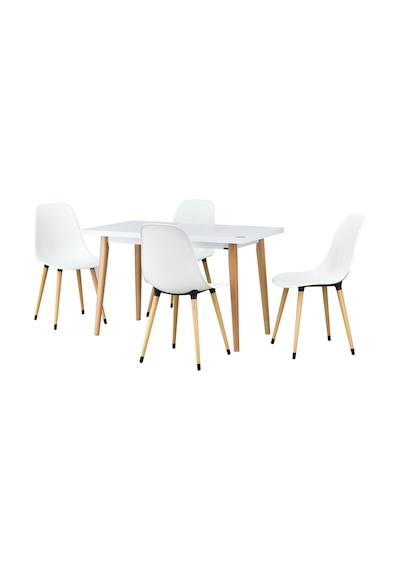 Vilinze Eames Sandalye Avanos Ahşap Mdf Mutfak Masası Takımı - 70x120 Cm Beyaz Vilinze Eames Sandalye Avanos Ahşap Mdf Mutfak Masası Takımı - 70x120 Cm Beyaz