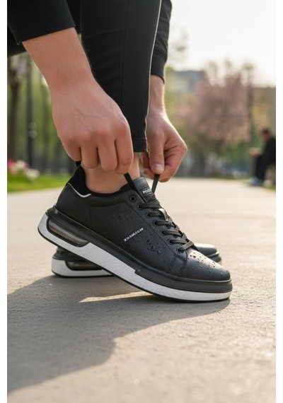 Enoch Erkek Günlük Spor Ayakkabı Kapsül Tabanlı Sneaker Yazılı Ve Suya Dayanıklı Model Siyah - Beyaz Enoch Erkek Günlük Spor Ayakkabı Kapsül Tabanlı Sneaker Yazılı Ve Suya Dayanıklı Model Siyah - Beyaz
