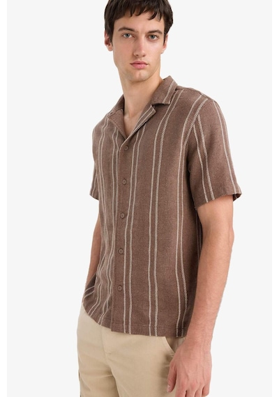 Defacto Regular Fit Polo Yaka Jakarlı Kısa Kollu Gömlek E5680ax25smbn322 Kahve Defacto Regular Fit Polo Yaka Jakarlı Kısa Kollu Gömlek E5680ax25smbn322 Kahve
