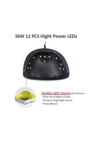 36W UV LED Jel Tırnak Kurutucu Kızılötesi Algılama LCD Ekran Akıl