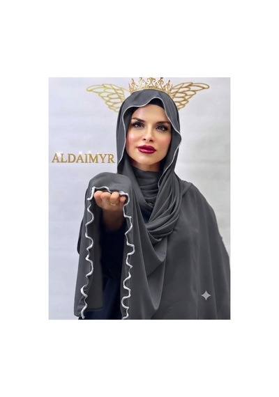 Aldaıyr Tesettür Sandy Şal İpli Gri 011