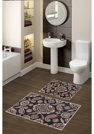 Alanur Trend Kaymaz Taban Dijital Banyo Takımı Kt445 Siyah