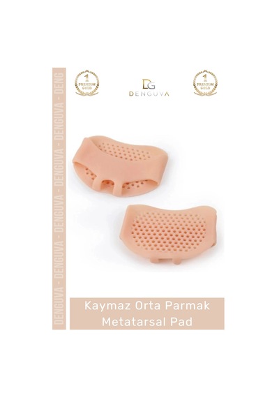 Parmakpadi Ergonomik Hava Kanallı Kaymaz Topuklu Ayakkabı Ten Rengi Jel Orta Parmak Metatarsal Pad
