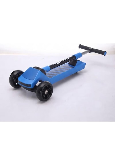 3 Tekerlekli Çocuk Scooter 4 Kademeli Ayarlanabilir Işıklı Ve Müzikli Katlanabilir Çocuk Scooter Mavi