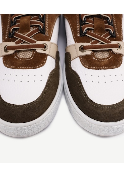 Yargıcı Parçalı Deri Sneaker 24yeay4475x 007 Haki
