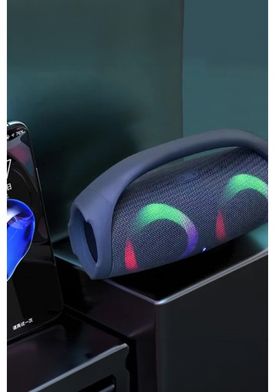 Thentech Büyük Şarjlı Taşınabilir Kumsal Partilerinde Kampta Kullanılabilir Kablosuz Bluetooth Hoparlör Siyah