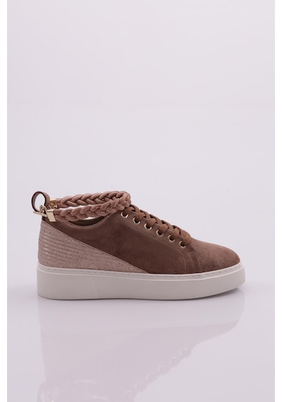 Dgn Es851 Kadin Kalin Taban Halhal Detayli Silver Taşli Sneakers Ayakkabi ES851-2007-R1920 Vizon Dgn Es851 Kadin Kalin Taban Halhal Detayli Silver Taşli Sneakers Ayakkabi ES851-2007-R1920 Vizon