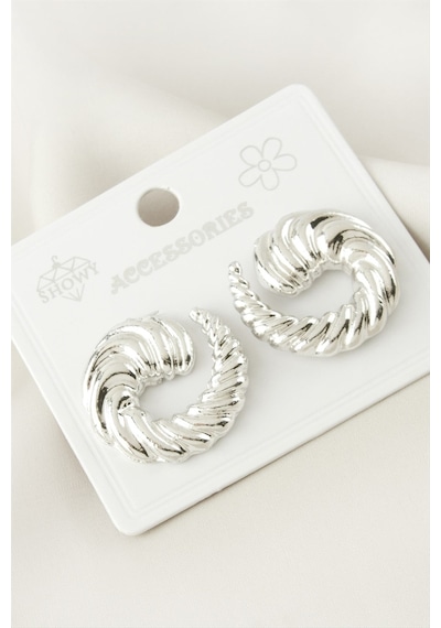 Burgulu Metal Küpe çok renkli 87474731