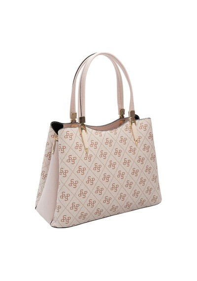 Silver & Polo Silver Polo Pembe - Pudra Monogram Kadın El Çantası Sp1205