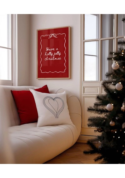 Çerçevesiz Poster Holly Jolly Christmas