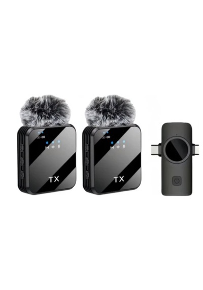 Kablosuz Yaka Mikrofonu Tip-c Android Kamera Apple Uyumlu iPhone Stüdyo Mikrof