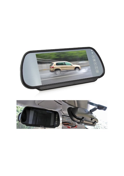Kameralı Park Sensörü 7'' Ayna Hd Ekran+Hd Kamera