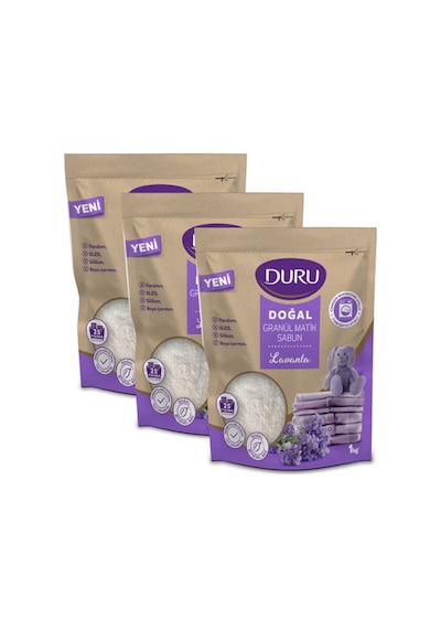 Duru Doğal Granül Matik Sabun Lavanta 25 Yıkama 3 x 1 KG