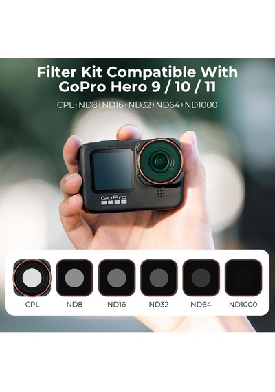 K&f Concept Gopro Uyumlu 6 Lı Set - Cpl + Nd8 + Nd16 + Nd32 + Nd64 + Nd1000