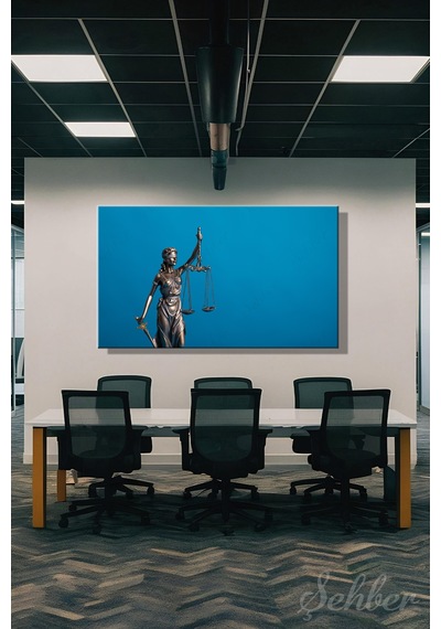 Kanvas Tablo Adalet Tanrıçası Themis Lady Justice Yatay Duvar Tablosu - 4787 Çok Renkli