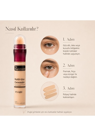 The Voguemaxima Luméa Sünger Uçlu Likit Kapatıcı 01 Light 8 Ml
