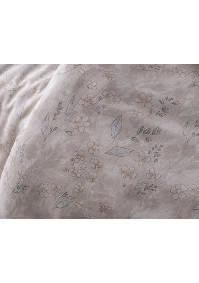 Çift Kişilik Elegance Baskılı Saten Nevresim Takımı Sierra Beyaz