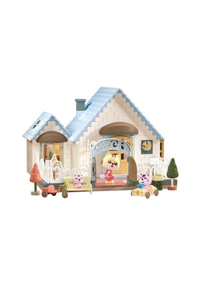 Dıy Sesli Işıklı Kedi Evi - 522 Parça