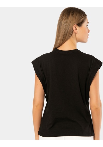Türen Kadın Vatka Görünümlü T-shirt 3401/siyah 001