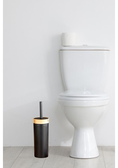 Flora Bambu Desen Wc Klozet Fırçası Plastik, Tuvalet Banyo Wc Temizleme Fırçası Siyah Siyah