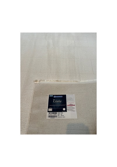 Merinos Vista Beyaz Renk %100 Akrilik Geometrik Desen Yumuşak Dokulu Salon Oturma Odası Halısı 63237-63