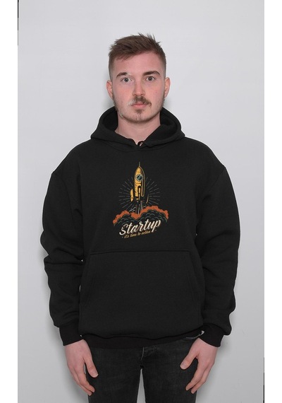 Uzay Cosmos Space Rocket Start Up Sweatshirt Unisex Kapüşonlu Hoodie 001