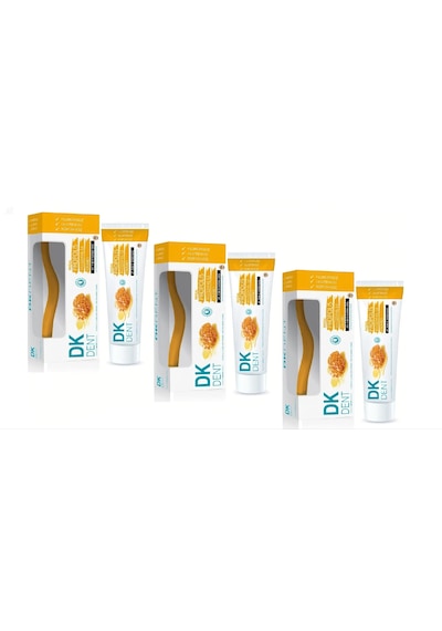 Dermokil Dk Dent Propolis Özlü Doğal Diş Macunu 3 X 75 Ml + Diş Fırçası Temel Bakım