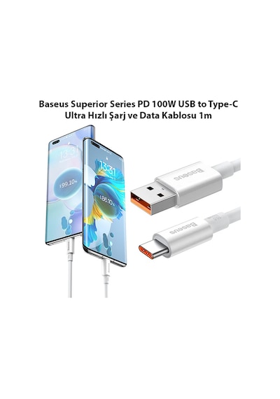 Baseus Superior Series PD 100W USB to Type-C Ultra Hızlı Şarj Data Kablosu