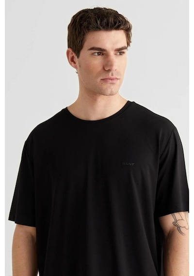 Gant Erkek Siyah Baskılı Kısa Kollu T-shirt-14701