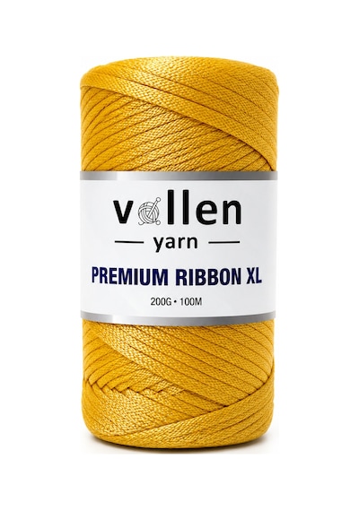 Premium 200gr/4mm Polyester Ribbon Ip,makrome Ipi,çanta Ipi,hobi Ipi,supla Ipi,altın Sarısı