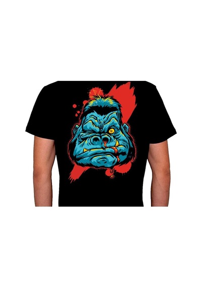 Goril Maymun King Kong Retro Şempanze Tişört Unisex T-shirt 001