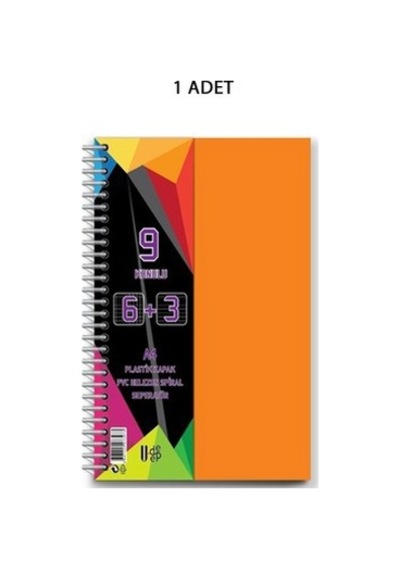 U-deep Pp Kapak Ayraçlı Defter 6+3 225yp 22 Çeşitli Renk Ve Desen