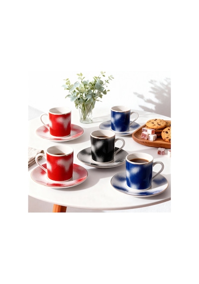 Güral Camelia 12 Parça 6 Kişilik Kahve Fincan Takımı 62421 4875354