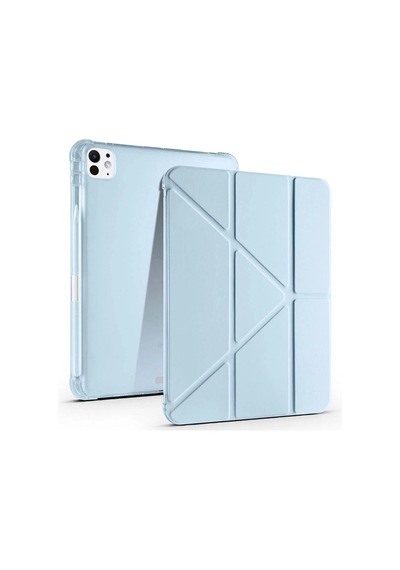 Apple Uyumlu iPad Pro 11 2024 Kılıf Zore Tri Folding Kalem Bölmeli Standlı Kılıf Klasik
