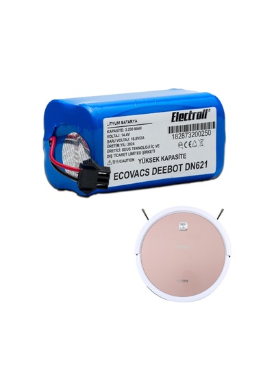 Ecovacs Deebot Dn621 Batarya 3.200mah Pil Robot Süpürge Batarya