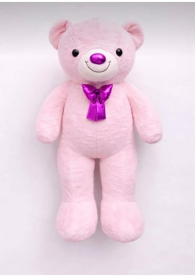 Büyük Papyonlu Pembe Ayı 110 Cm Sevimli Konforlu: Peluş Uyku Yastığı Ve Sarılma Arkadaşı Dekoratif Oyuncak