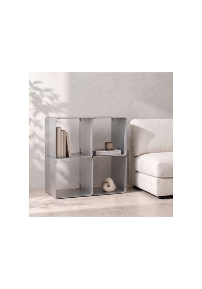 Node 4 Lü Modüler Metal Komodin Açık Raflı Küp Tasarım Başucu Sehpası Gümüş - 940098009 Gümüş Node 4 Lü Modüler Metal Komodin Açık Raflı Küp Tasarım Başucu Sehpası Gümüş - 940098009 Gümüş