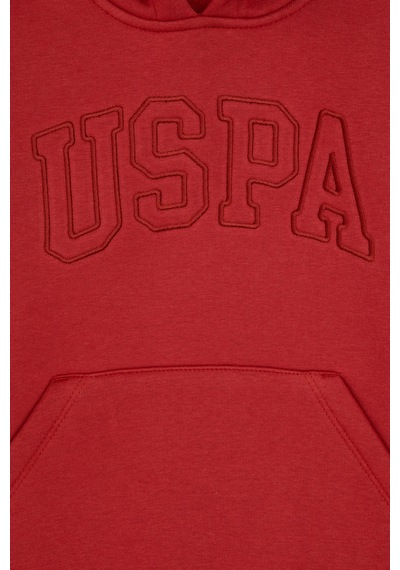 U.S. Polo Assn. Kız Çocuk Kiremit Kapüşonlu Şardonlu Basic Sweatshirt 50314311-VR026